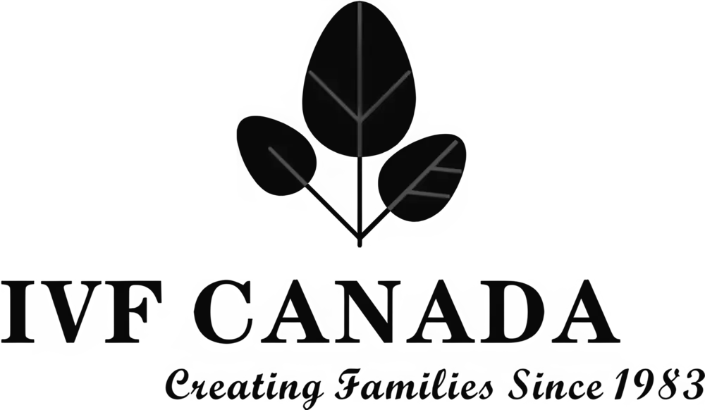 Interior Design - Logo of IVF Canada featuring stylized leaves and the text 'IVF Canada' with a tagline. Dexign Matter Studio