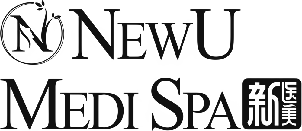 Interior Design - Logo of NewU Medi Spa featuring stylized text and graphic elements. Dexign Matter Studio