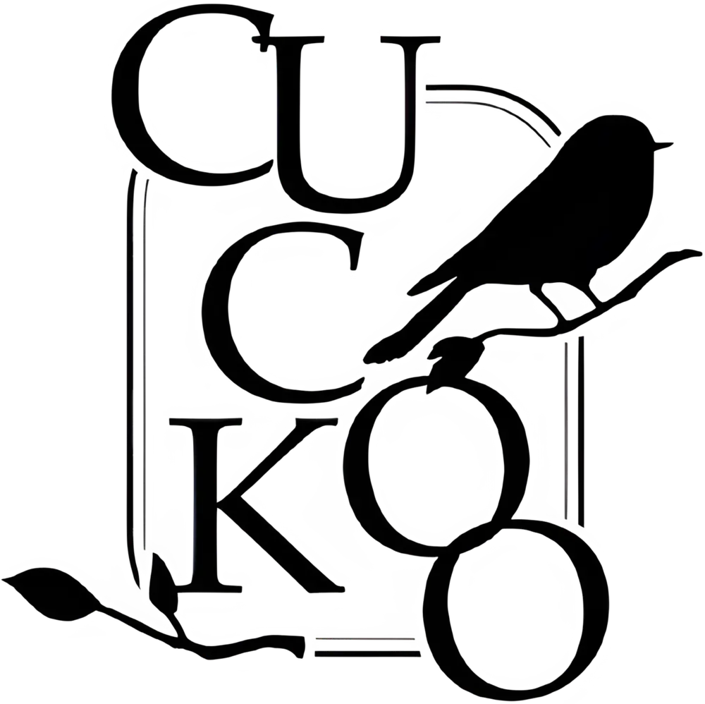 Interior Design - Logo design featuring the word 'CUCKOO' with a bird and apple illustration. Dexign Matter Studio