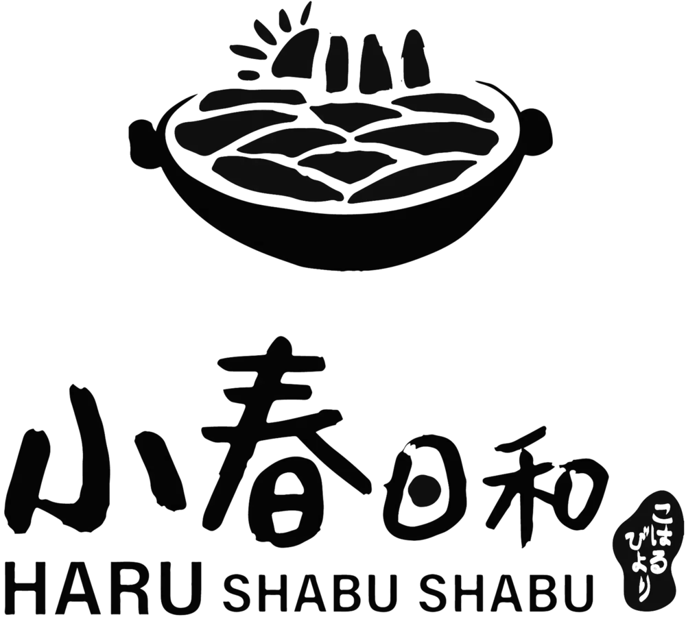 Interior Design - Logo of Haru Shabu Shabu featuring a stylized pot and text in both English and Chinese. Dexign Matter Studio